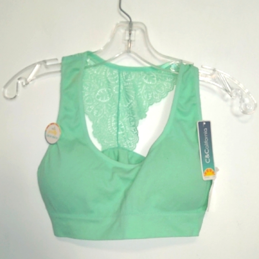 C&C California Mint Green Lace Bralette Size L/XL